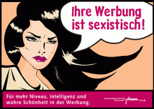Protestpostkarte Sexistische Werbung